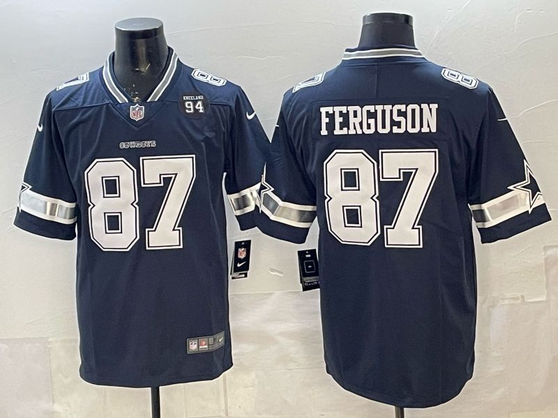 2026 Men Dallas Cowboys #87 Ferguson Blue 2th generations Nike Limited NFL Jersey style 004->dallas cowboys->NFL Jersey